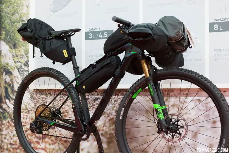 Topeak has entered the bikepacking market, and has frame bags, saddle bags and handlebar options to carry all you need for an overnight adventure. © Cyclocross Magazine