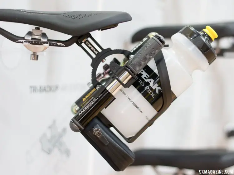 Topeak has its CageMount to expand hydration and tool-carrying capacity of your bike. You mike think only triathletes will use such a thing, but if you're on a long gravel ride, it should come in handy. © Cyclocross Magazine