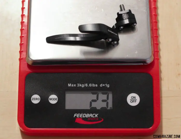 WickWerks' 23 grams Sentinel Chain Watcher / Chain Catcher for double chainrings & cyclocross. © Cyclocross Magazine