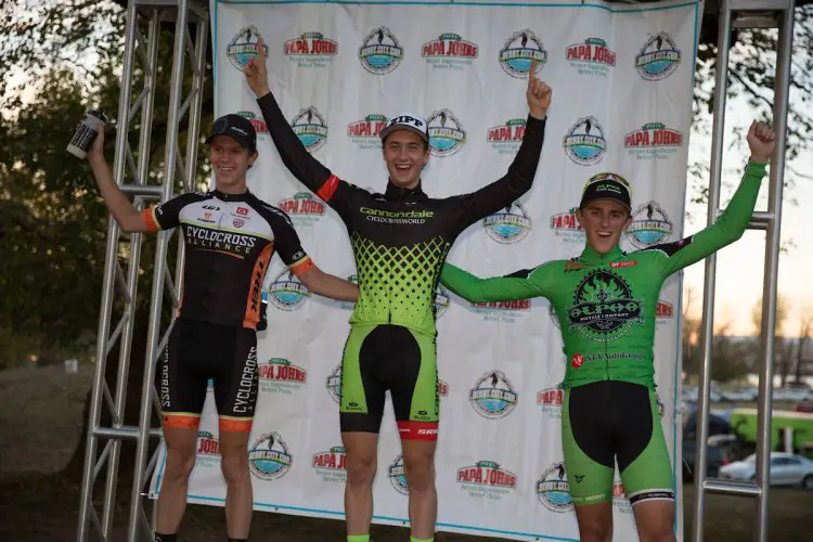 Elite Men's U23 Podium - Spencer Petrov, Cooper Willsey, Gage Hecht © Wil Matthews