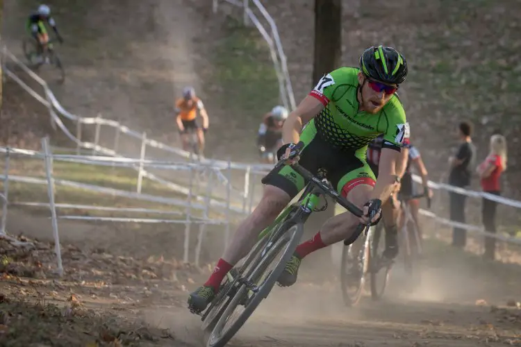 Stephen Hyde full tilt at Day 2 of the Derby City Cup. © Wil Matthews