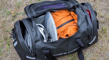 A good race day bag. Where do the shoes go? C. Lee / Cyclocross Magazine