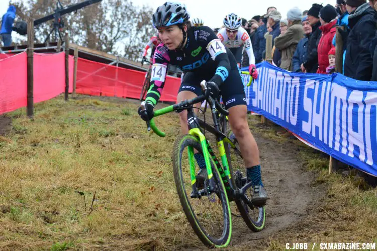 Amanda Nauman(USA) finished in 24th - 2016 Zeven UCI Cyclocross World Cup Elite Women. © C. Jobb / Cyclocross Magazine