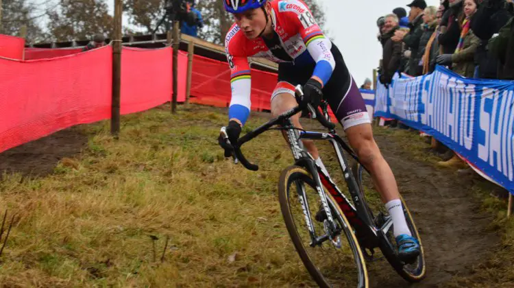 Mathieu Van Der Poel (NED) leading during the 2016 Zeven UCI Cyclocross World Cup Elite Men's race. © C. Jobb / Cyclocross Magazine