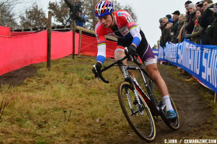 Mathieu Van Der Poel (NED) leading during the 2016 Zeven UCI Cyclocross World Cup Elite Men's race. © C. Jobb / Cyclocross Magazine