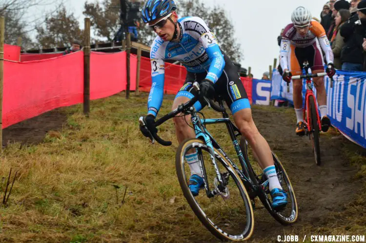 Kevin Pauwels (BEL) would finish the day in third place for the 2016 Zeven UCI Cyclocross World Cup Elite Men's race. © C. Jobb / Cyclocross Magazine