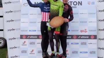 2016 Northampton International Day 2 Elite Men's podium with Curtis White on the top step. © Chris McIntosh