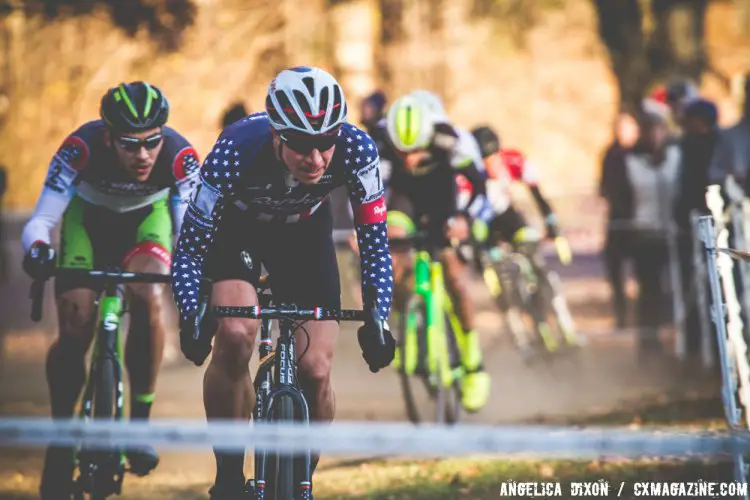 Powers rode a solid race but could not fend off the youngster Curtis White on his home turf. © Angelica Dixon
