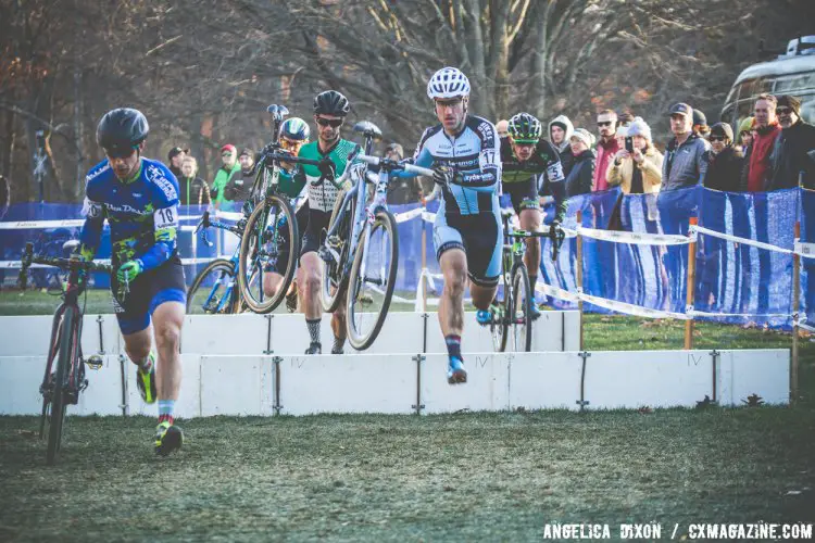 Event and Series Director Adam Myerson (Cycle-Smart) over the barriers. © Angelica Dixon