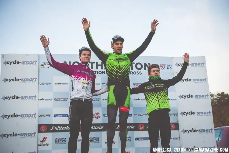 U23 Men's podium, Curtis White, Peter Goguen, and Cameron Beard. © Angelica Dixon