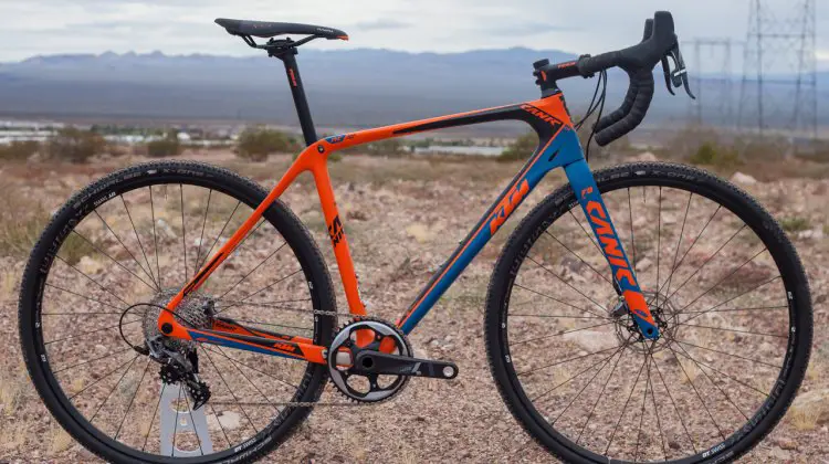 The KTM Canic CXC 11 has a high modulus carbon frame, carbon fork and a price of $4,895 USD. © Cyclocross Magazine