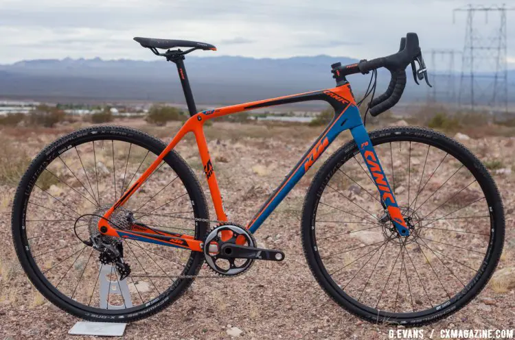 The KTM Canic CXC 11 has a high modulus carbon frame, carbon fork and a price of $4,895 USD. © Cyclocross Magazine