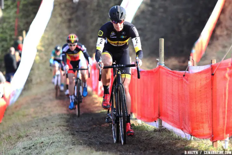 Ellen van Loy at the 2016 Soudal Classics Jaarmarktcross in Niel. © B. Hazen / Cyclocross Magazine