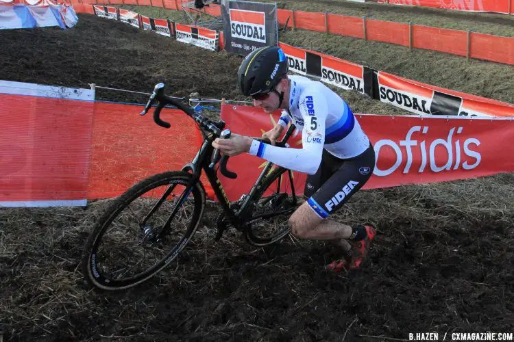 Toon Aerts at the 2016 Soudal Classics Jaarmarktcross in Niel. © B. Hazen / Cyclocross Magazine