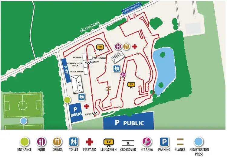 The 2016 Zeven UCI Cyclocross World Cup course map. 