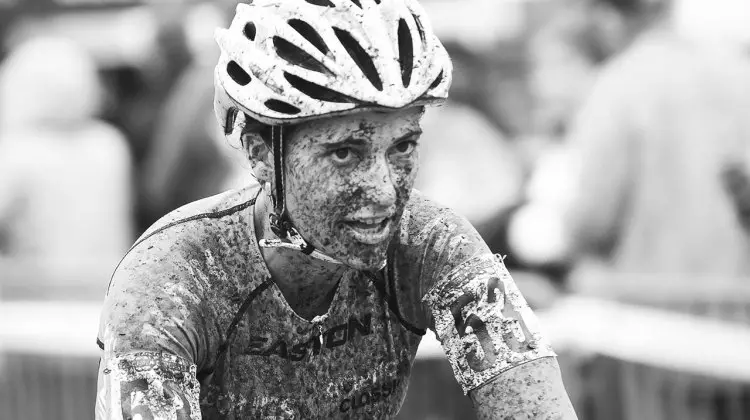 Courtenay McFadden after a solid effort on a rainy day. 2016 CXLA Day 2. © Cathy Fegan-Kim / Cyclocross Magazine