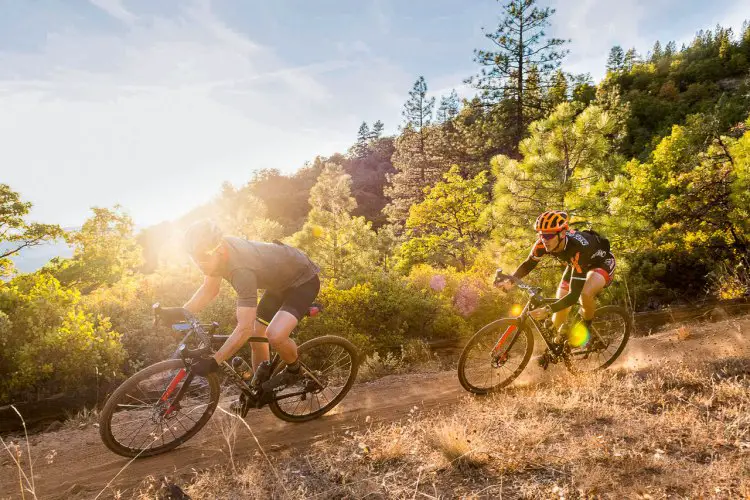 Devnici's road product manager leads your reviewer on the best the Plumas National Forest has to offer. © Colin Meagher