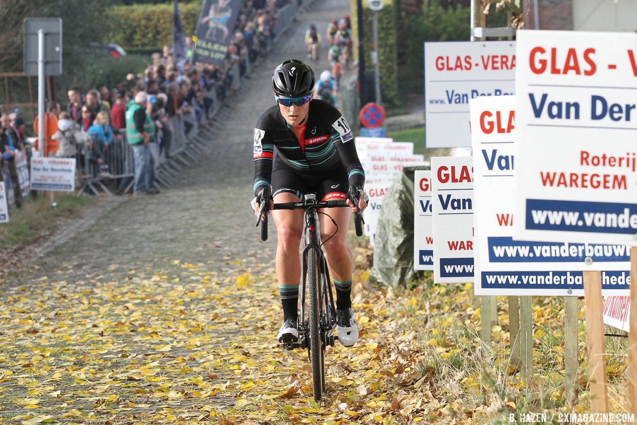 Elle Anderson finished 12th. Elite Women. 2016 Koppenbergcross, DVV Verzekeringen Trofee Series race #2. © B. Hazen / Cyclocross Magazine