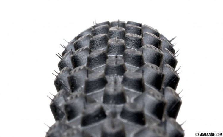 The Schwalbe X-One Bite features 3mm tall center knobs with 4mm tall side knobs for soft or loose conditions. © C. Lee / Cyclocross Magazine
