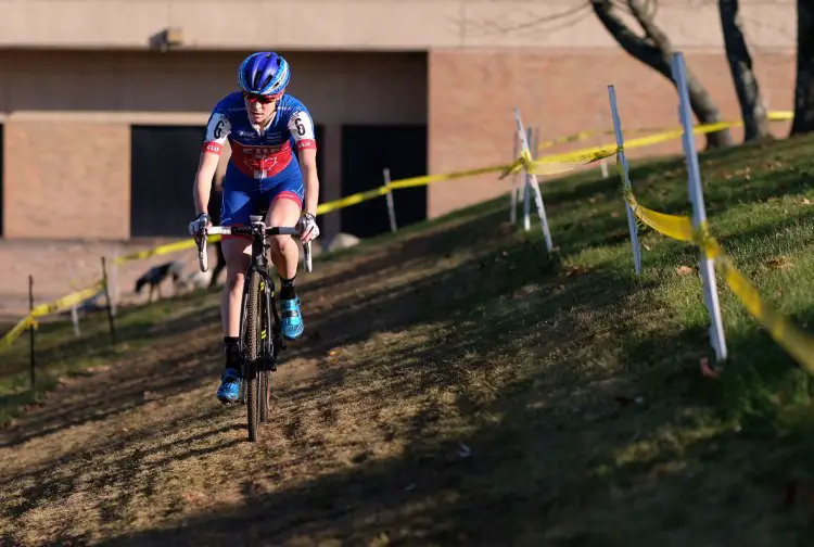 Maghalie Rochette in command. 2016 Supercross cyclocross race. © Chris McIntosh