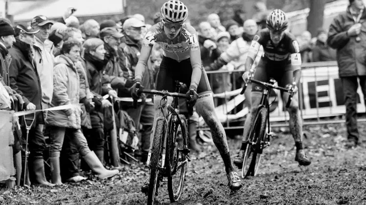 Christine Majerus was an early aggressor. 2016 Superprestige Gavere Elite Women. © B. Hazen / Cyclocross Magazine