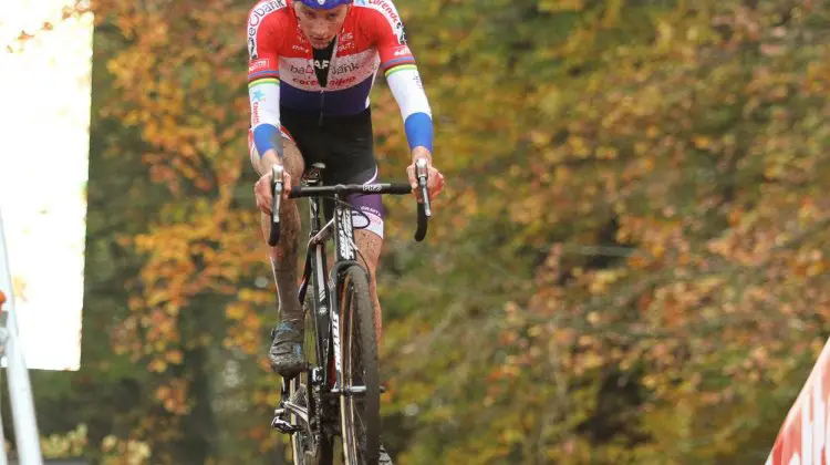 Mathieu van der Poel in control. 2016 Superprestige Gavere Elite Men. © B. Hazen / Cyclocross Magazine