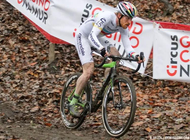 Stephen Hyde having his best season ever. 2016 UCI Cyclocross World Cup Namur. Elite Men. © B. Hazen / Cyclocross Magazine