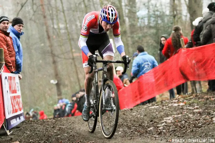 Mathieu van der Poel in control. 2016 UCI Cyclocross World Cup Namur. Elite Men. © B. Hazen / Cyclocross Magazine