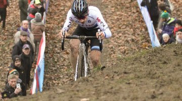 UEC Continental Champion Hermans on his way to second. 2016 Namur Cyclocross World Cup, U23 Men. © B. Hazen / Cyclocross Magazine