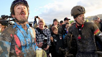 A sight we certainly didn't expect in 2007. 2016 SSCXWC Men's Finals. © M. Estes / Cyclocross Magazine