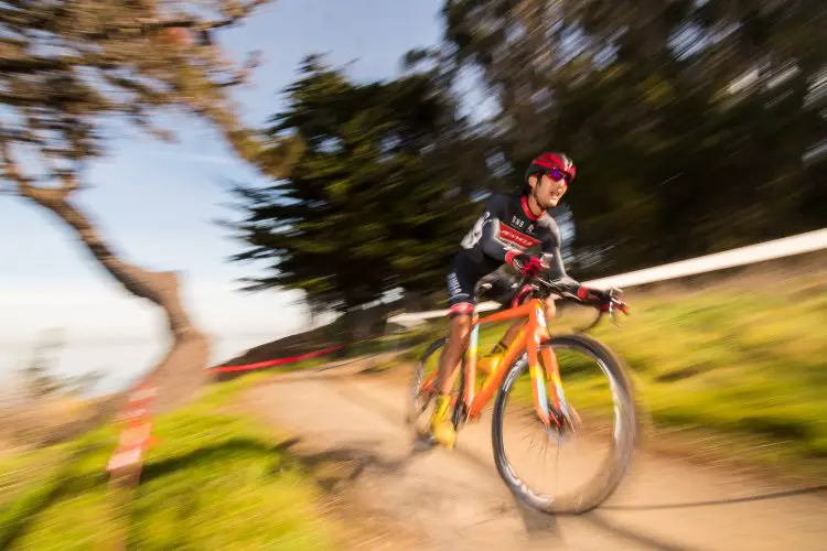 Bryan Cheung looking fast in the 35+ Mens A race - 2016 Cyclocross at Coyote Point. © Jeff Vander Stucken / Cyclocross Magazine