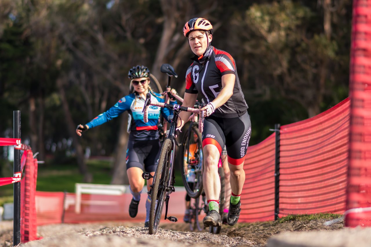 The beach saw a lot of different techniques - 2016 CycloCross at Coyote Point. © Jeff Vander Stucken / Cyclocross Magazine