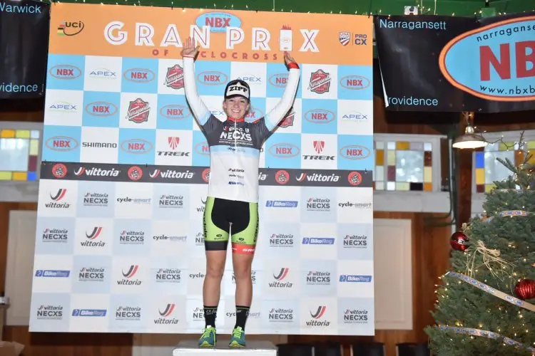 Emma White (Cannondale p/b Cyclocrossworld.com) wins again. © Chris McIntosh / Cyclocross Magazine