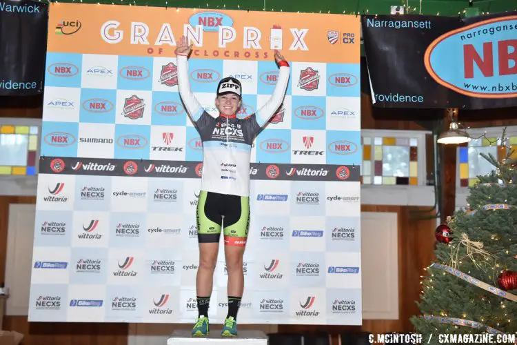 Elite Women's Vittoria Series overall winner, Emma White (Cannondale p/b Cyclocrossworld.com). © Chris McIntosh / Cyclocross Magazine