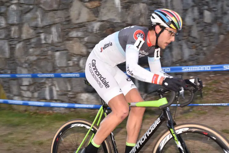 Curtis White is on top form and pulls the double win at the 2016 NBX Gran Prix of Cross. © Chris McIntosh / Cyclocross Magazine