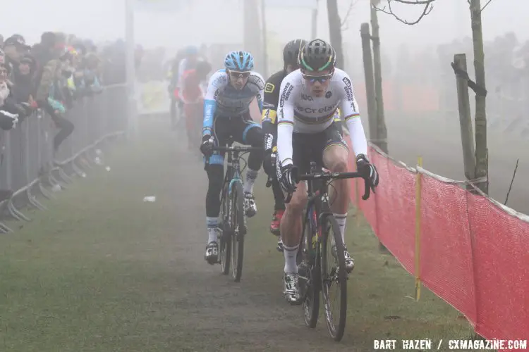 Wout van Aert leading. 2016 Azencross Elite Men's race. © Bart Hazen / Cyclocross Magazine