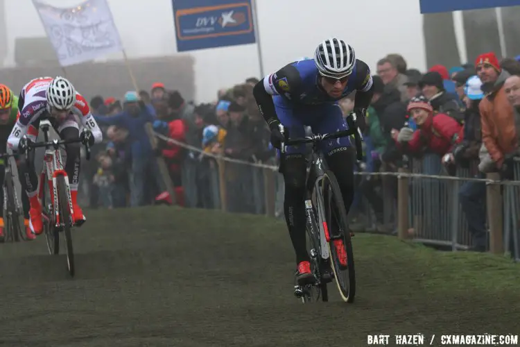 Zdenek Stybar of the Etixx-Quickstep team would end up 18th at the race finish. 2016 Azencross Elite Men's race. © Bart Hazen / Cyclocross Magazine