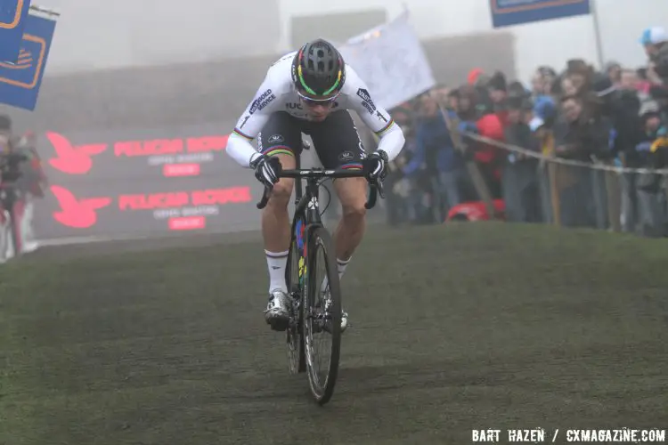 Wout van Aert. 2016 Azencross Elite Men's race. © Bart Hazen / Cyclocross Magazine