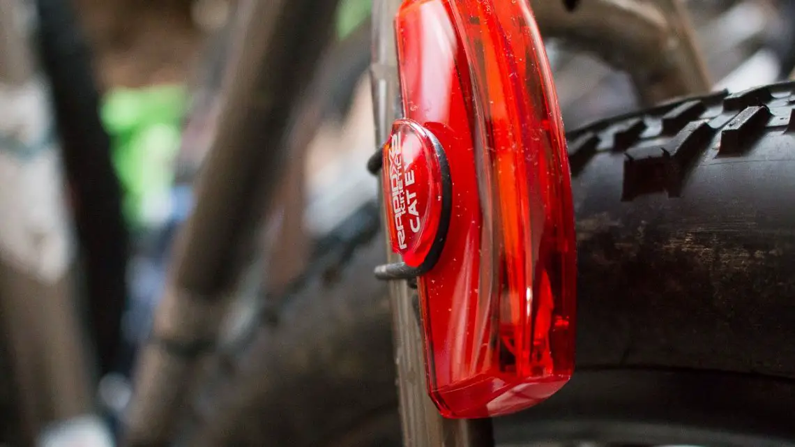 Cateye Rapid X2 Kinetic rear bike light. © Cyclocross Magazine