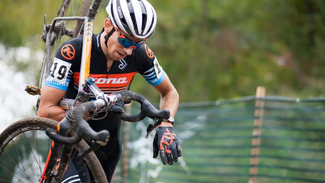 Kerry Werner (Kona) is on pace for his best-ever cyclocross season of his young professional career. photo: Jingle Cross Day 3, Werner's top 10 finish. © A. Yee / Cyclocross Magazine