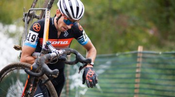 Kerry Werner (Kona) is on pace for his best-ever cyclocross season of his young professional career. photo: Jingle Cross Day 3, Werner's top 10 finish. © A. Yee / Cyclocross Magazine