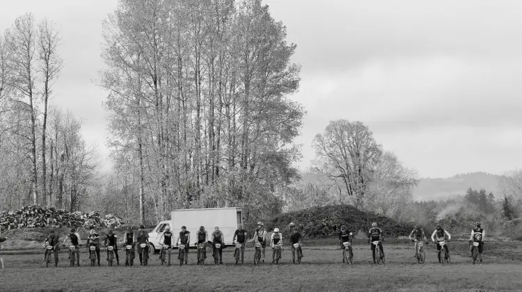 Start of a qualifying heat. The 10th SSCXWC in Portland, 2016. © M. Estes / Cyclocross Magazine