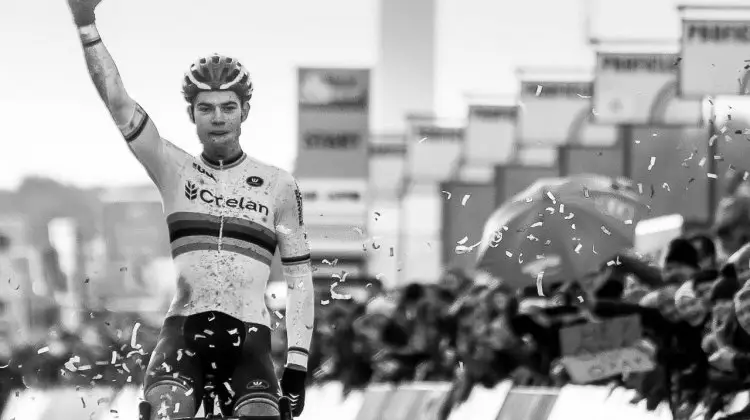 Wout van Aert is undefeated in 2016 in Zolder. 2016 Heusden-Zolder Cyclocross World Cup. Elite Men. © P. Scholz / Cyclocross Magazine