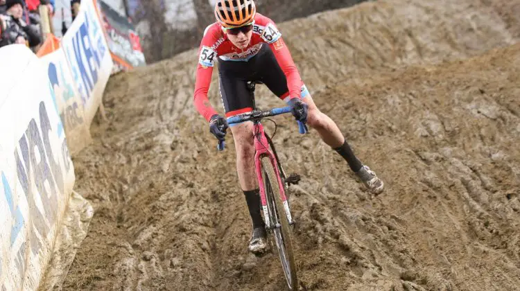 Nikki Brammeier finished with a top ten in ninth. 2016 Heusden-Zolder Cyclocross World Cup, Elite Women. © B. Hazen / Cyclocross Magazine