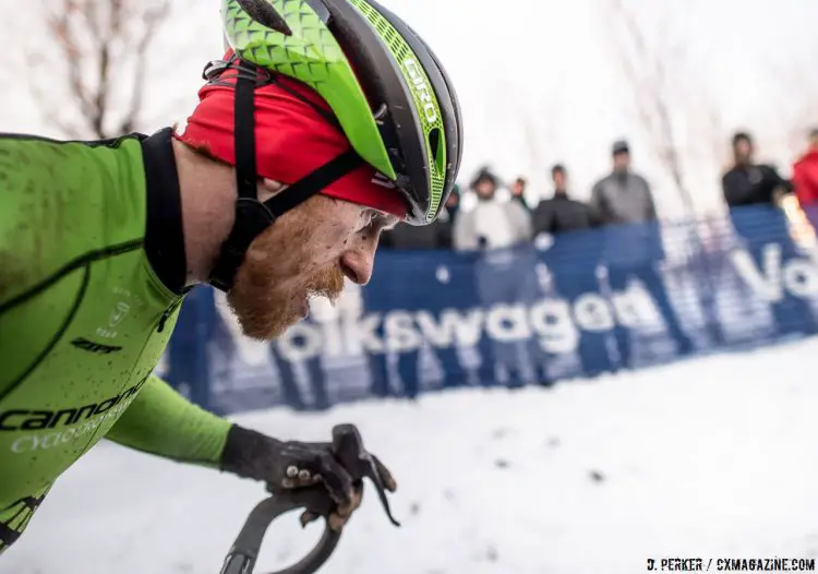 Eye on the prize. Stephen Hyde focused on his season's goal. 2017 Cyclocross National Championships, © D. Perker / Cyclocross Magazine