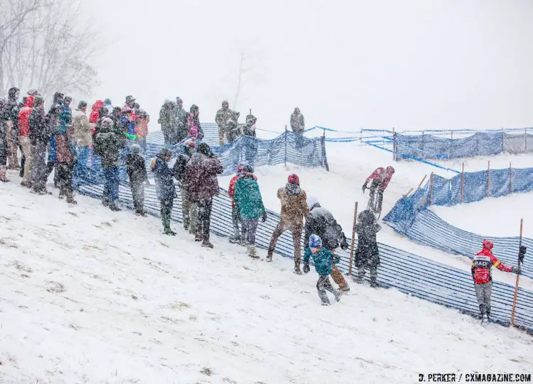 Bonbreaker Hill is all about the commitment. 2017 Cyclocross National Championships, © D. Perker / Cyclocross Magazine