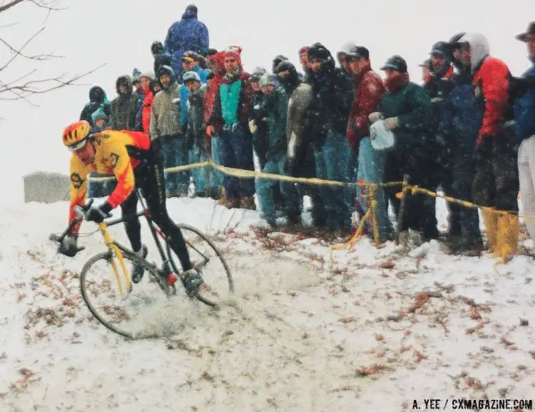 The 1995 Cyclocross National Championships in Leicester, Mass. that inspired Lyle Fulkerson. Rider: Pete Webber or Andy Bishop? © A. Yee