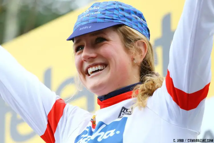 Ellen Noble, your U23 World Cup leader. 2017 Fiuggi UCI Cyclocross World Cup Women's Race. Italy. © C. Jobb / Cyclocross Magazine