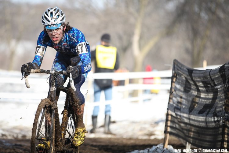 Curtis White raced to second place in the Junior Men 17-18, 2013 Cyclocross National Championship. © Meg McMahon