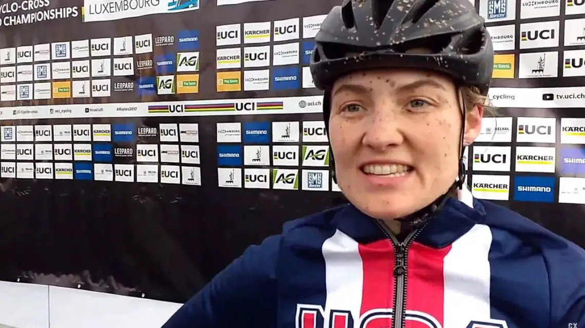 Elle Anderson - post 2017 Cyclocross World Championships, Bieles, Luxembourg